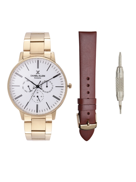 

Daniel Klein Exclusive Men White Dial Watch with Interchangeable Strap DK11109-2