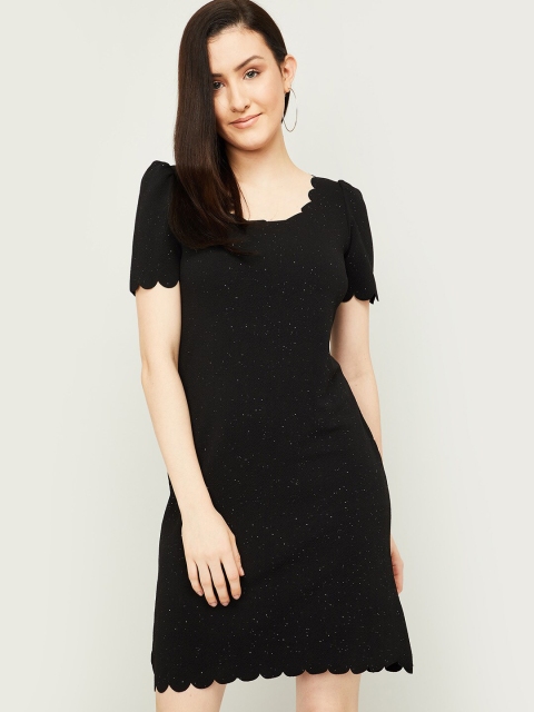 

CODE by Lifestyle Black Embellished A-Line Dress