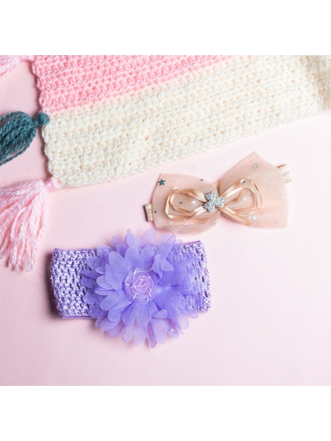 

Jewelz Girls Purple & Beige Set of 2 Embellished Hairband