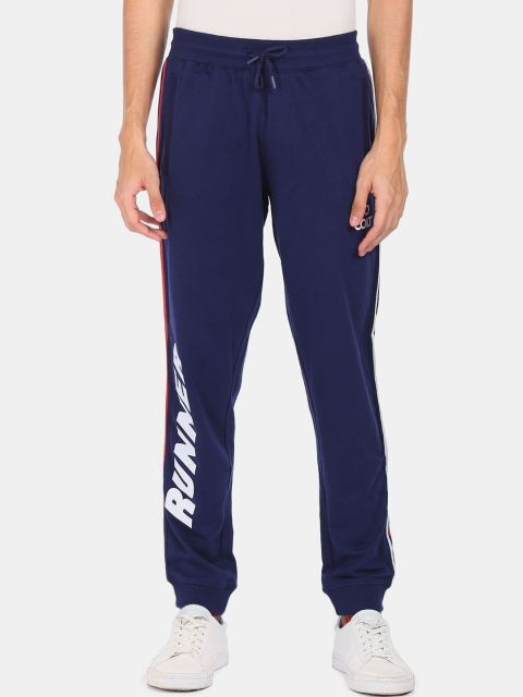 

Colt Men Blue & White Printed Cotton Joggers