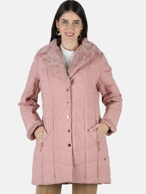 

Monte Carlo Women Pink Lightweight Longline Padded Jacket