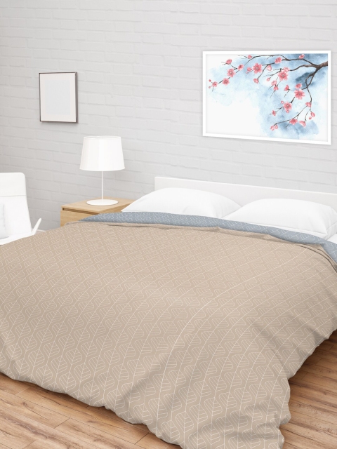 

MAYFAIR HOMES LONDON Champagne & Grey Mild Winter 150 GSM Reversible Double Bed Comforter