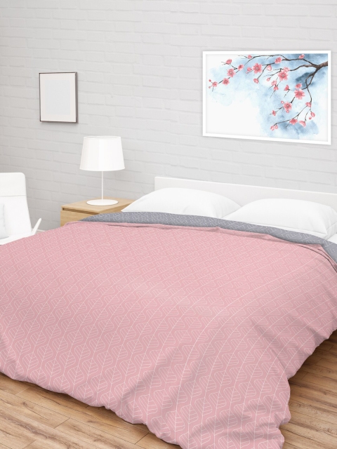 

MAYFAIR HOMES LONDON Pink & Grey Mild Winter 150 GSM Double Bed Comforter