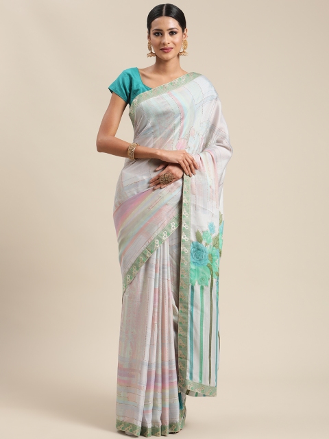 

Triveni Green Floral Saree