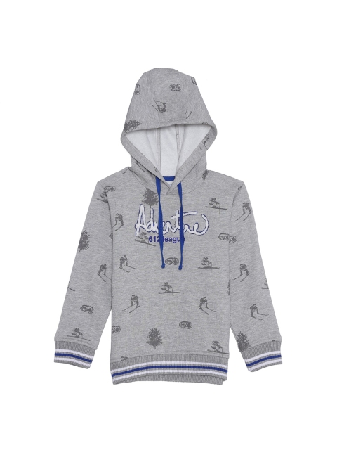 

612 league Boys Grey Printed Sweatshirt