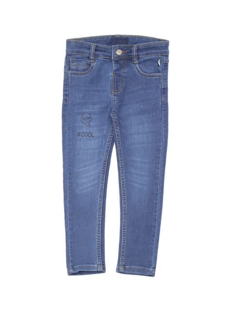 

Lil Lollipop Unisex Kids Blue Slim Fit Pure Cotton Jeans