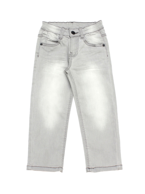 

Lil Lollipop Unisex Kids Grey Light Fade Pure Cotton Jeans