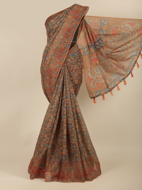 

Pothys Grey & Grey Floral Saree