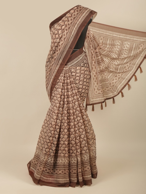 

Pothys Brown Floral Saree