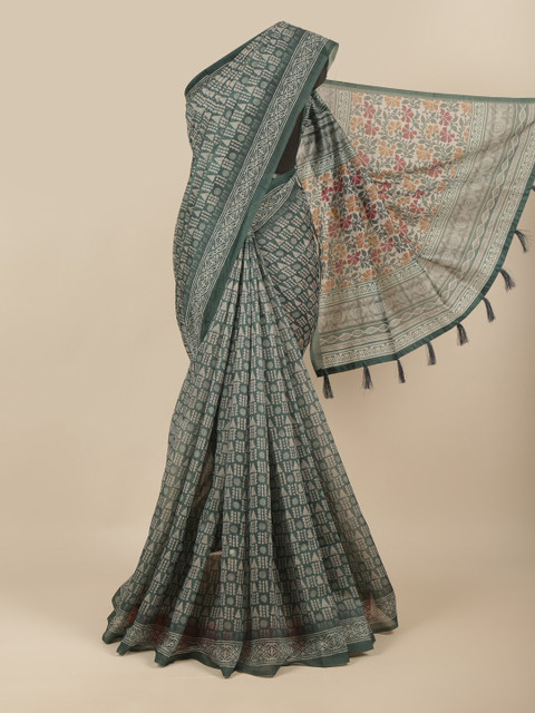 

Pothys Green & Tan Saree