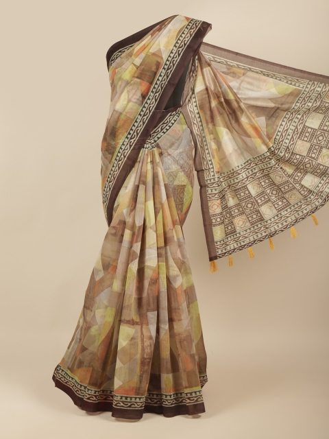 

Pothys Green & Brown Saree