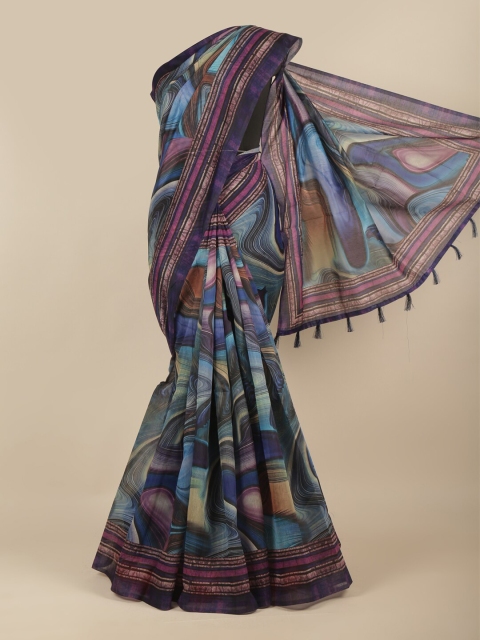 

Pothys Blue & Pink Printed Saree