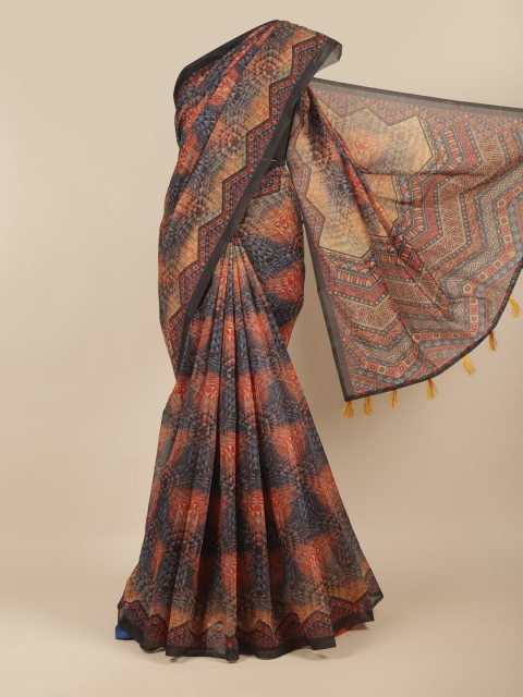 

Pothys Brown & Red Printed Saree