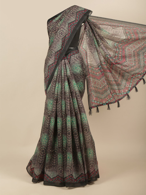 

Pothys Grey Printed Saree