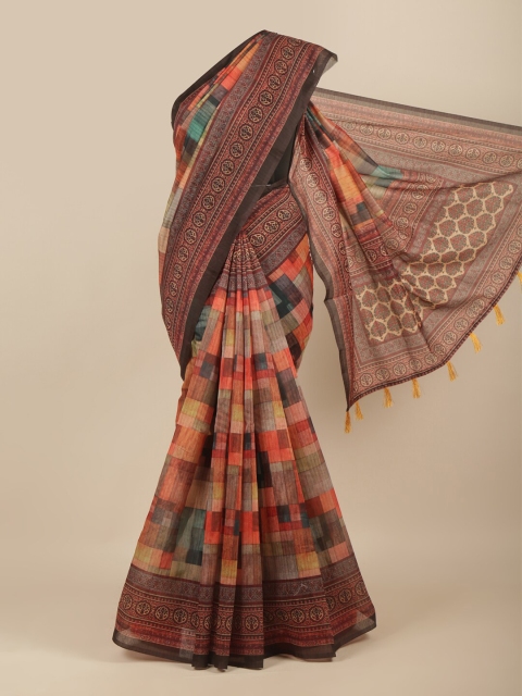 

Pothys Red & Black Saree