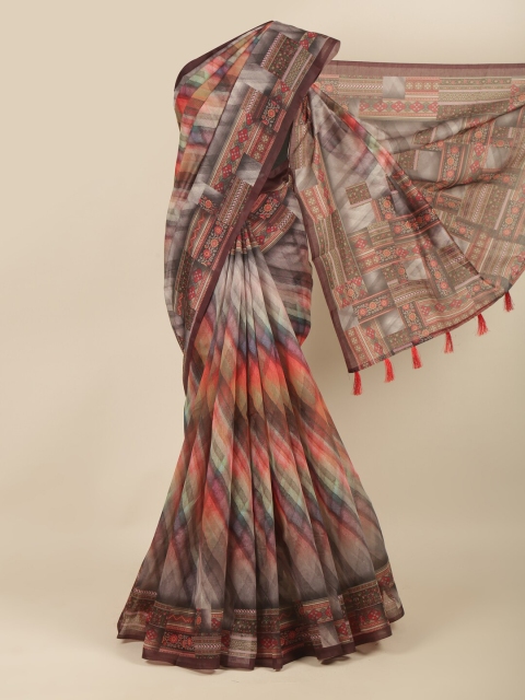 

Pothys Black & Grey Saree
