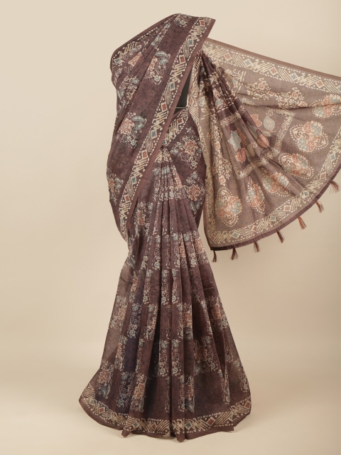 

Pothys Purple & Blue Floral Saree