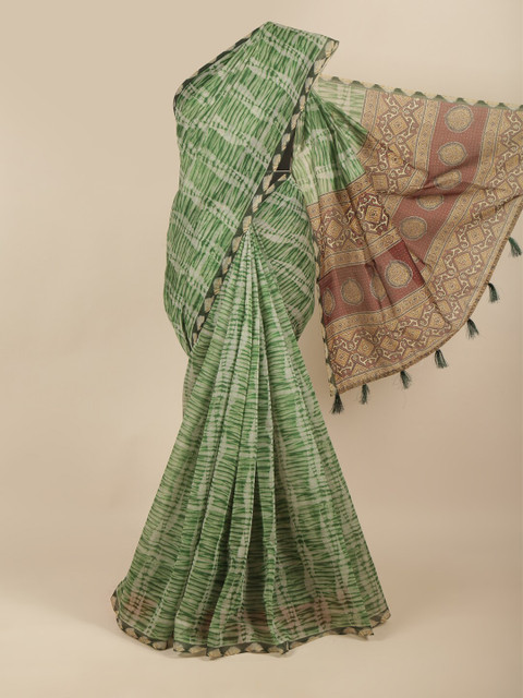 

Pothys Green Printed Saree