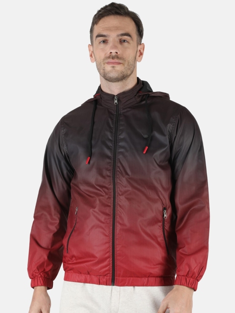 

Monte Carlo Men Maroon & Black Lightweight Bomber Jacket