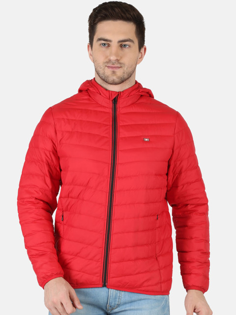 

Monte Carlo Men Red Solid Pure Wool Lightweight Puffer Jacket