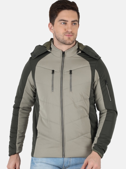 

Monte Carlo Men Grey & Olive Green Lightweight Padded Jacket