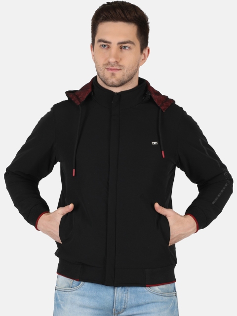 

Monte Carlo Men Black Woolen Lightweight Bomber Jacket
