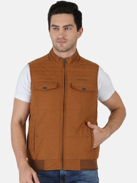 

Monte Carlo Men Brown Solid Lightweight Bomber Jacket