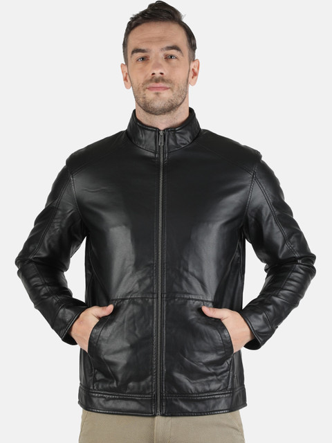 

Monte Carlo Men Black Lightweight Leather Jacket