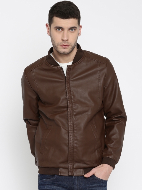

Four One Oh Men Brown Biker Jacket
