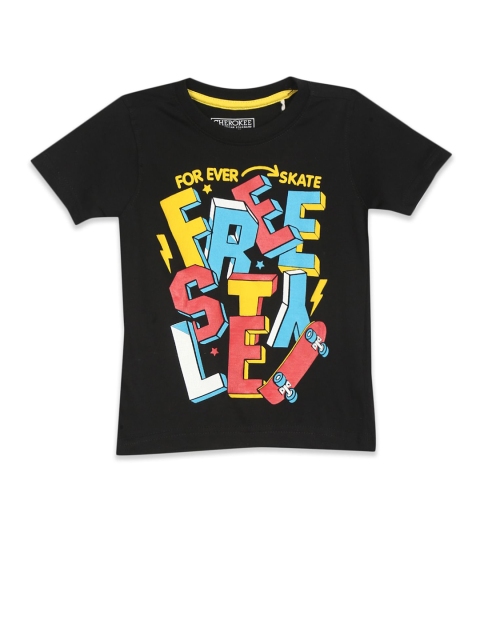 

Cherokee Boys Black Printed T-shirt