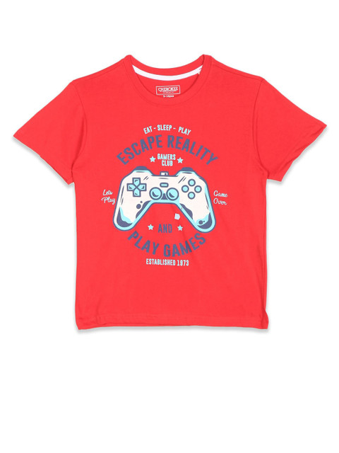

Cherokee Boys Red Printed T-shirt