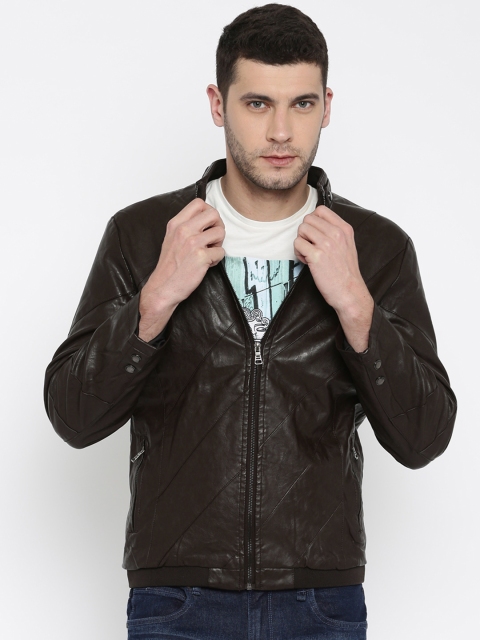 

Four One Oh Men Brown Biker Jacket
