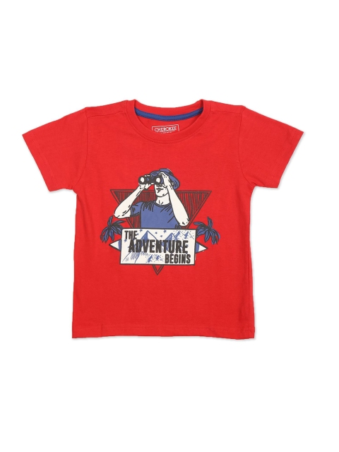 

Cherokee Boys Red Printed T-shirt