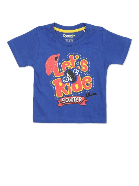 

Donuts Boys Blue Printed T-shirt