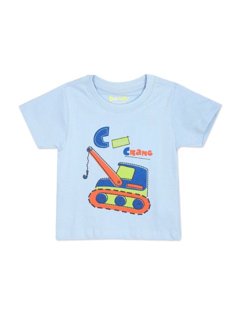 

Donuts Boys Blue Printed T-shirt
