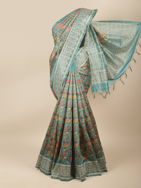 

Pothys Blue & Pink Ethnic Motifs Jute Cotton Saree