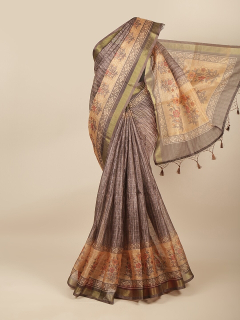 

Pothys Grey & Beige Ethnic Motifs Saree