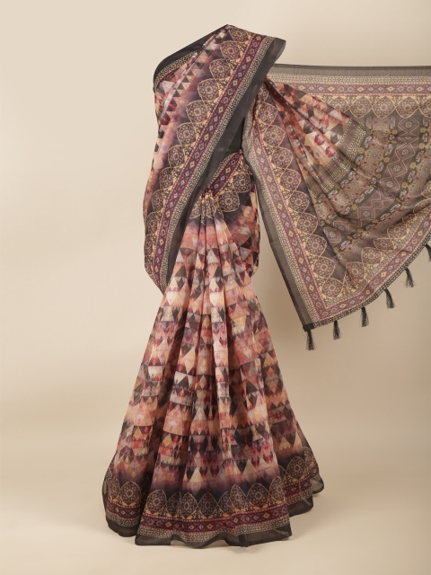

Pothys Beige & Coffee Brown Saree