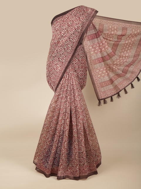 

Pothys Pink & White Floral Saree