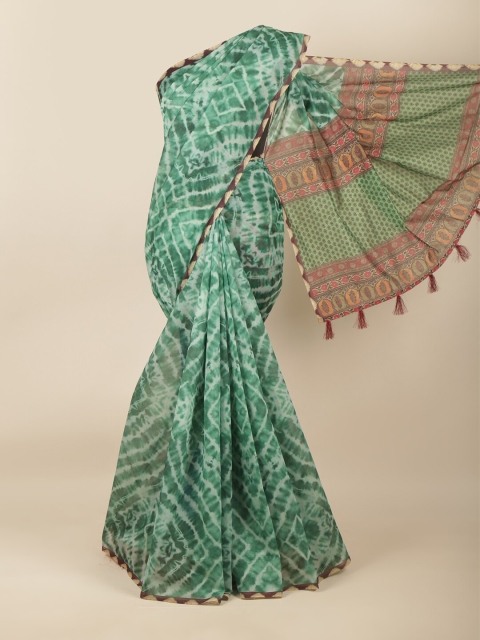 

Pothys Green Printed Saree