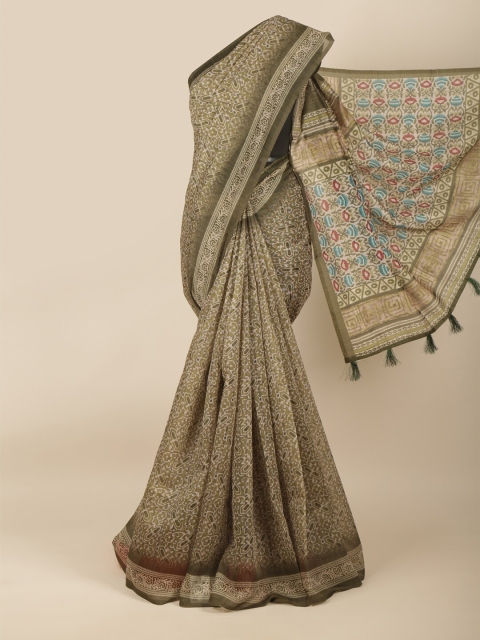 

Pothys Green Printed Saree