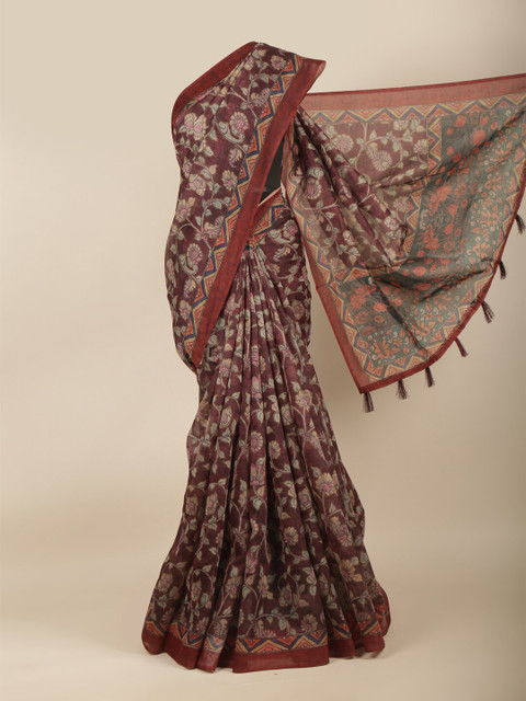 

Pothys Purple Floral Saree