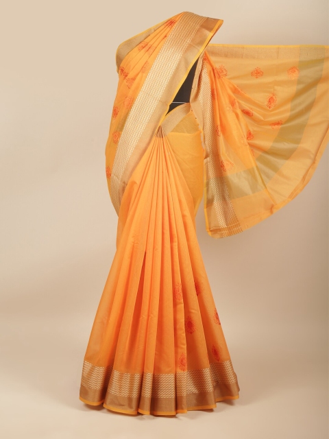 

Pothys Orange Ethnic Motifs Saree