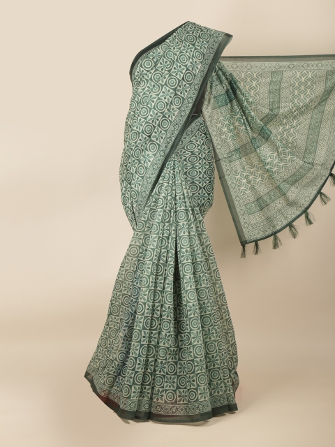 

Pothys Green Printed Saree