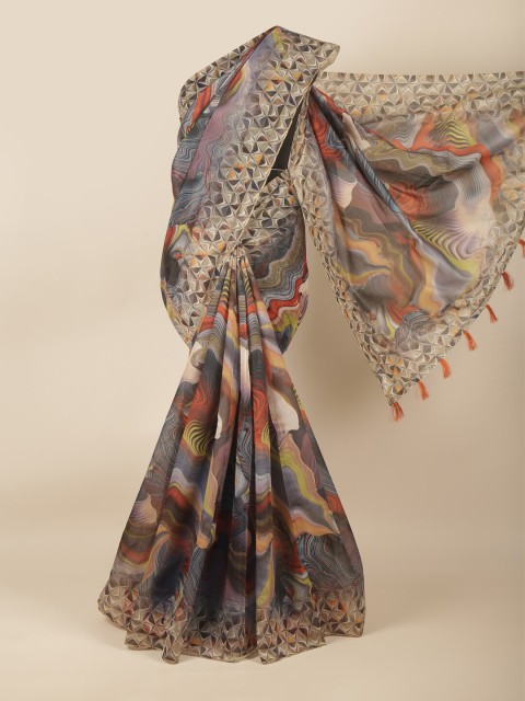 

Pothys Grey & Green Saree