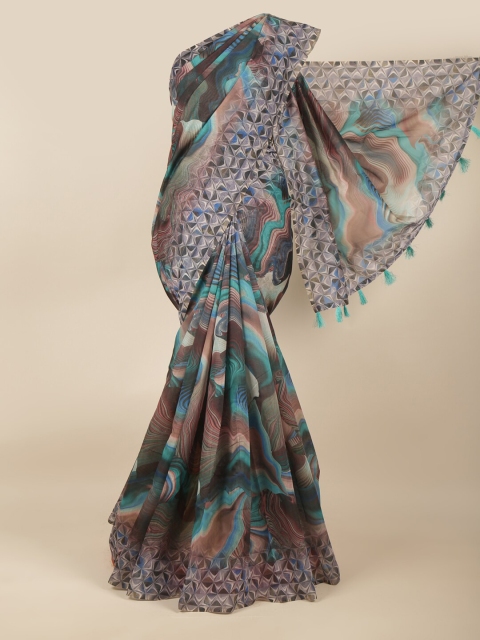 

Pothys Brown & Blue Saree