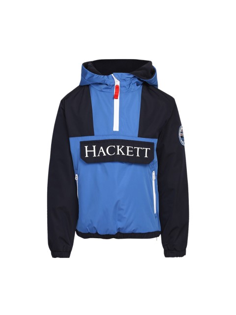 

HACKETT LONDON Boys Blue Colourblocked Lightweight Hiking Jacket