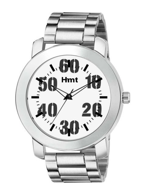 

HAMT Men White Dial & Silver Toned Stainless Steel Bracelet Style Straps Analogue Watch HT-GR808-WHT-CH