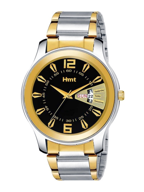 

HAMT Men Black Dial & Silver Toned Bracelet Style Straps Analogue Watch HT-GR006-BLK-SLV