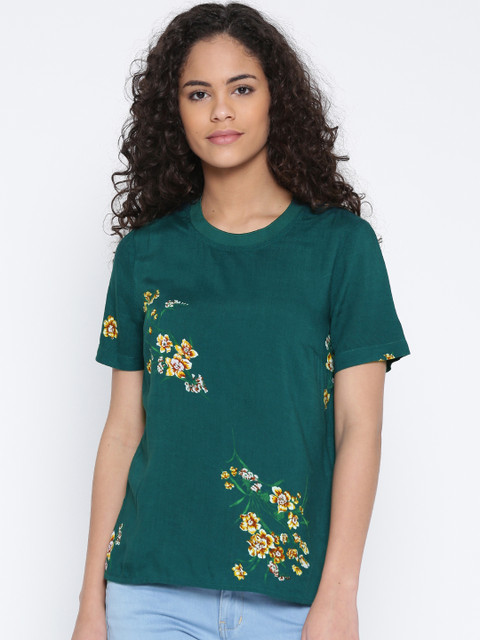 

Vero Moda Women Green Printed Top